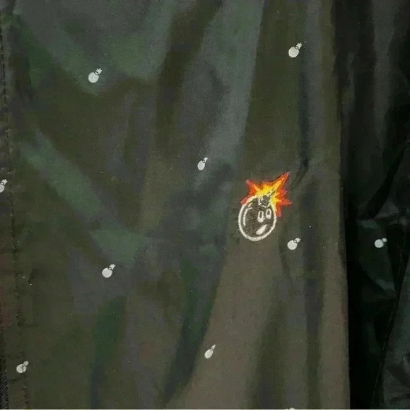The Hundreds Black Bomb Print Fleece Jacket L - Picture 3 of 5